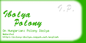 ibolya polony business card